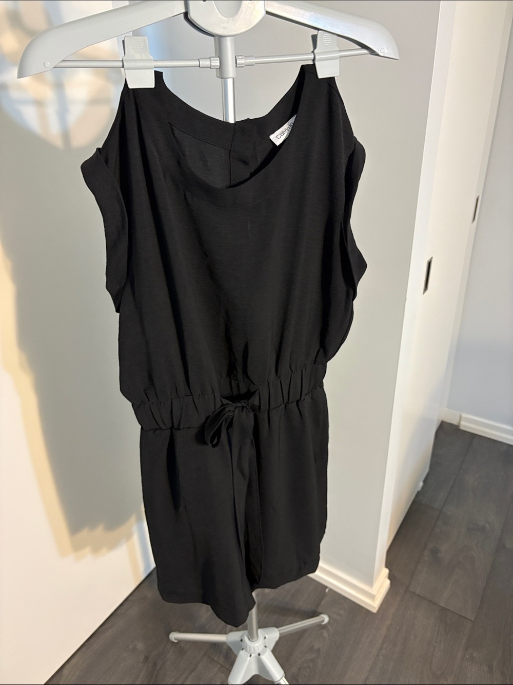 Calvin Klein Black cap sleeves Jumpsuit Romper